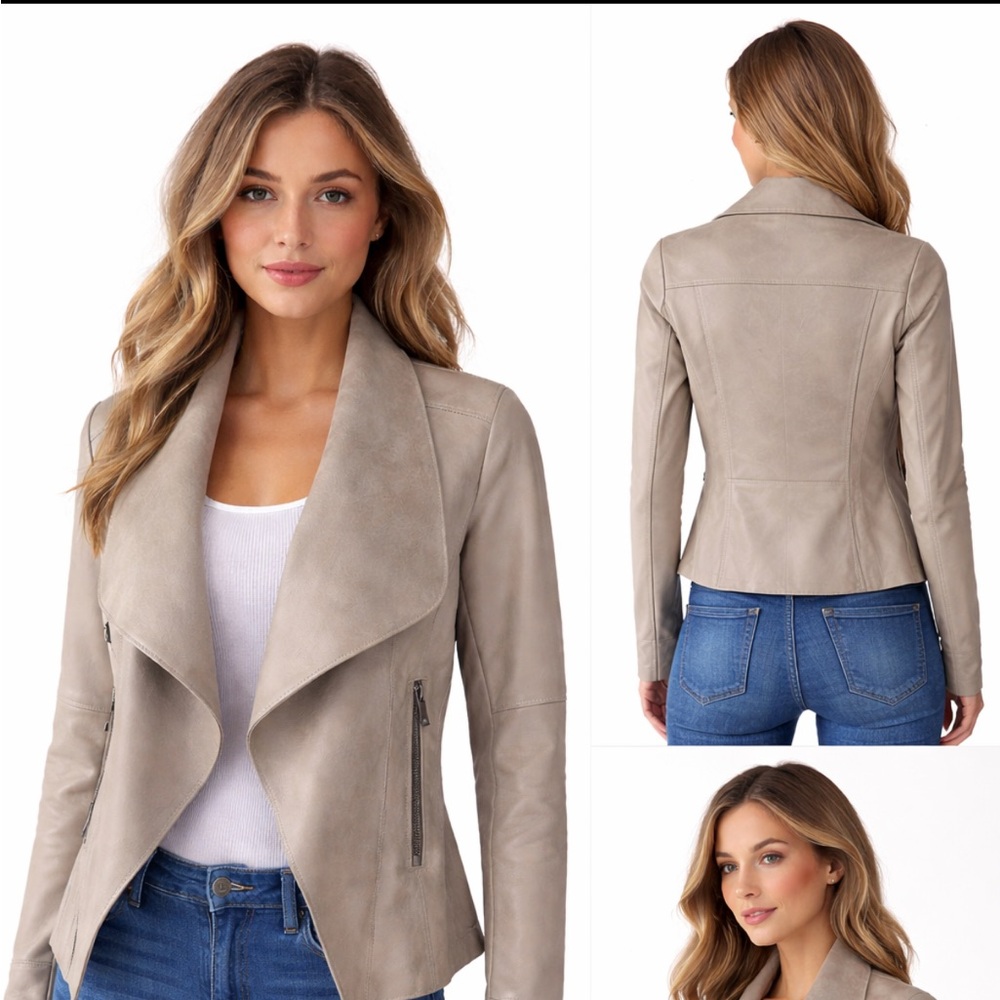 Aqua Faux Leather Jacket